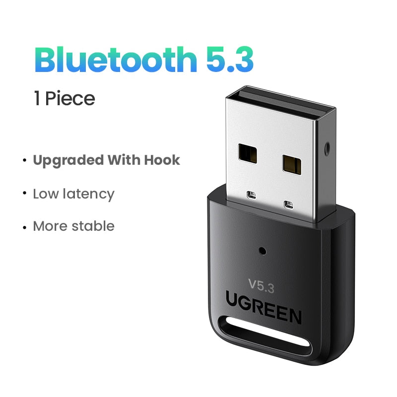 UGREEN USB Bluetooth 5.3 5.0 Adapter Receiver Transmitter EDR Dongle for PC Wireless Transfer Bluetooth Headphone Speakers Mouse