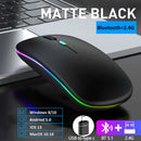 LED Wireless Mouse Rechargeable Silent Bluetooth-compatible Mouse Portable Dual Mode Computer Mice for Laptop Desktop MacBook