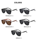 MIZHO Fashion luxury Retro Brand Pilot Glasses Driving Gradient Quality Sunglasses Polarized Men UV400 Male Shield Oculos de sol