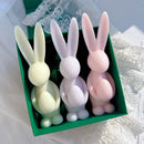 Egg Bunny Silicone Mold Long Eared Rabbit Silicone Candle Molds Heart Animal Wax Mould Easter Home Decor