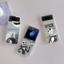 Funny The Nightmare before Christmas Phone Case for Samsung Galaxy Z Flip 3 4 Z Flip 5 Z Fold 4 5G PC Soft Anti-fall Back Cover