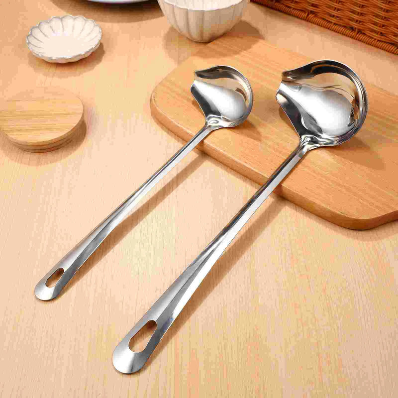 Ladle Gravy Spoon Sauce Spoons Serving Soup Pour Spout Ladles Steel Stainless Drizzle Boat Punch Kitchen Culinary Ladle Scoops