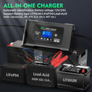 HTRC Large Power 35A 12V 24V Car Battery Charger for Auto Moto Truck Motorcycle AGM Lead Acid PB GEL LCD Display Smart Charging