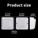 WESA Silvery Wall Surface Button Light Switch EU Spray Paint Plastic Outdoor 1 Gang 1 Way Wall Exterior Rocker On / Off  Switch