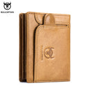 BULLCAPTAIN New Men's Business Wallet Features RFID  Blocking Card Holder Brand Design Wallet's China Genuine Leather Purse Men