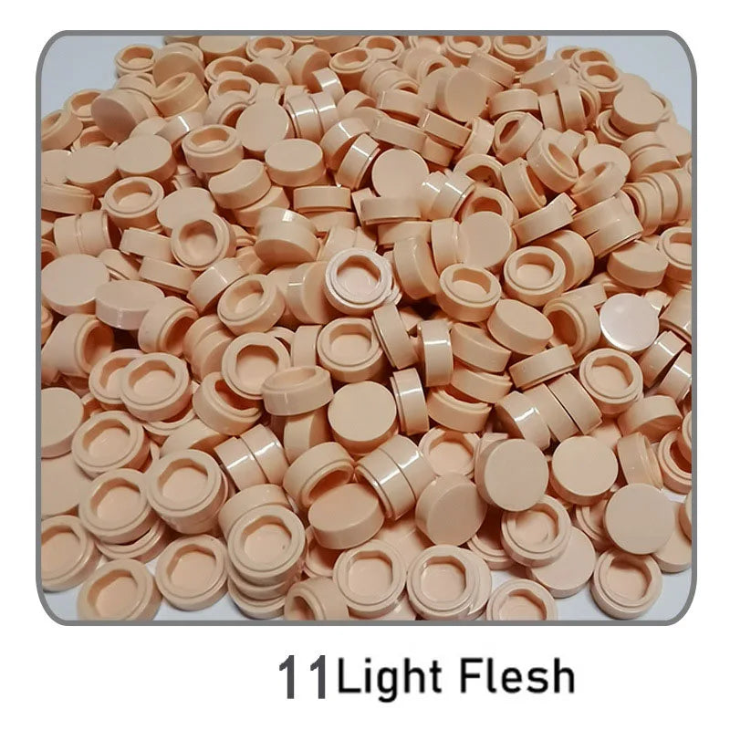 1000pcs DIY Pixel Art Bricks1x1 Round Tile Building Blocks Compatible with 98138 Anime Figure Assemble Toys Gift for Children