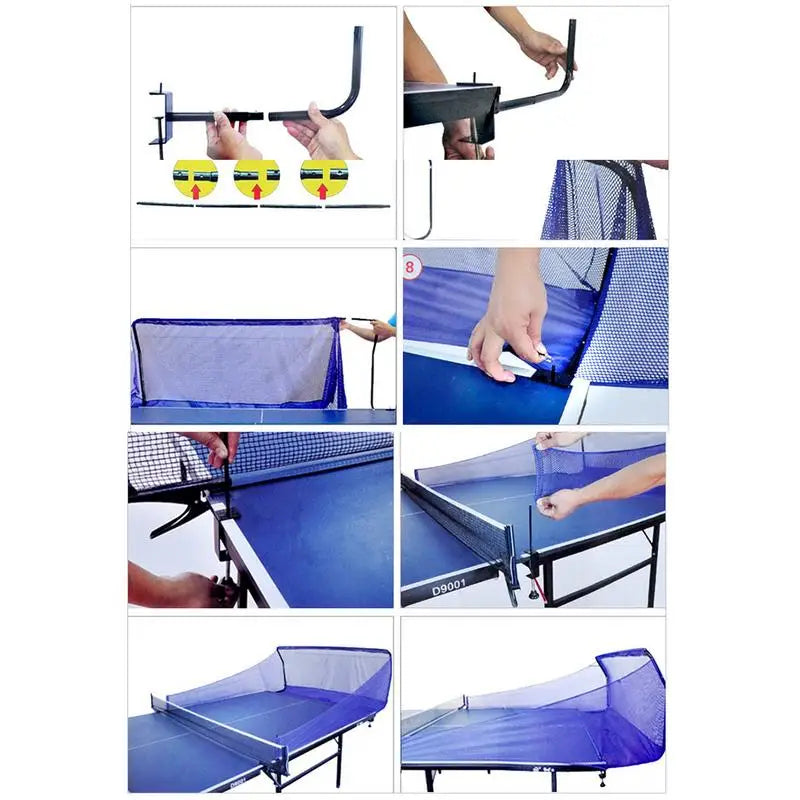 Portable Table Tennis Balls Catch Net Professional Ping Pong Ball Training Collecting Net Automatic Robot Serve Practice