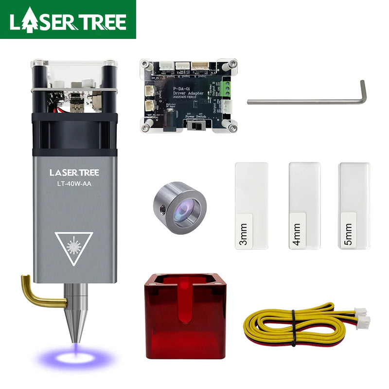 LASER TREE 5W 10W 20W Optical Power Air Assist Laser Head Blue Light TTL Module for CNC Laser Engraver Cutting Woodworking Tools