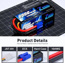 Zeee Lipo 3S 8000mAh Battery 11.1V 100C Hardcase with EC5 Plug for RC Cars Buggy Truggy FPV Drone Racing Hobbies Model Parts