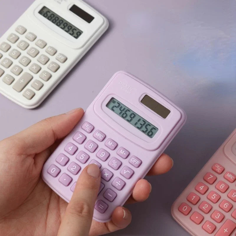 Small Calculator Silent Calculator Mini Version Learning Auxiliary Portable Calculator Back To School Supplies Students/Finance