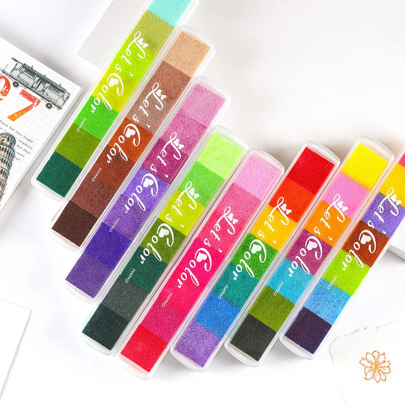 1pc Candy color DIY gradient multi-color printing inkpad Decorative hand made Craft Supplies