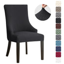 1PC Stretch Dining Chair Cover Jacquard Spandex Chair Slipcovers Elastic High Back Sloping Armchairs Cover for Hotel Kitchen