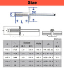 Aluminum Alloy Big Head Pull Rivet Large Flat Head Round Head Core Pull Rivet Pull Nail Decoration M3.2 M4 M4.8 M5M6.4 10~100Pcs