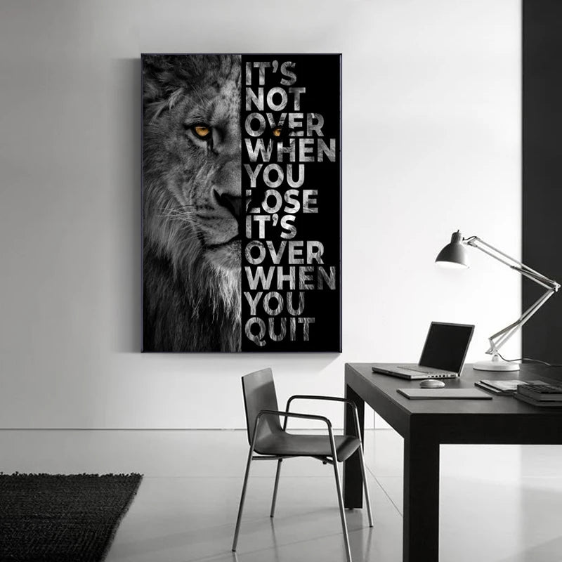 Poster Paintings Wall Decor the Office Decorative Paintings Lion Decoration Motivational Posters Canvas Prints for Home