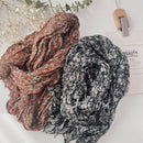 Spring and Summer New Thin Breathable Cotton Linen Touch Scarf Women's Artistic Sunscreen Shawl Versatile Japanese Floral