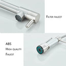 Nickel Kitchen Sink Faucet Pull Down Hot and Cold Water Mixer2 Mode Tap with Dual Spout 360 Rotation Flexible Deck Mounted