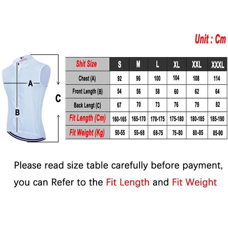 2025 ORBEA ORCA Bike Vest Quick Dry Cycling Team Jersey Windbreaker Men Summer Ropa Ciclismo Sleeveless Bicycle Jersey Tshirt