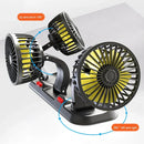 Powerful Car Fan Interface For Large Truck 24V/12V Small Bread Vans Car Cooling Fan 360° Adjustable Three-Head Car Fan Low Noise
