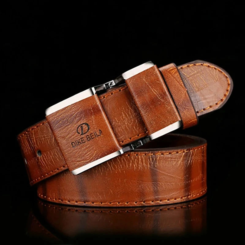 New men's belt korean fashion smooth buckle business casual belt fashion young men's trouser designer luxury brand belts