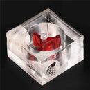 PC Water Cooling Flow Meter 3 Impeller G1/4 Thread Acrylic Flowmeter Indicator for Computer Water Cooling System Accessories