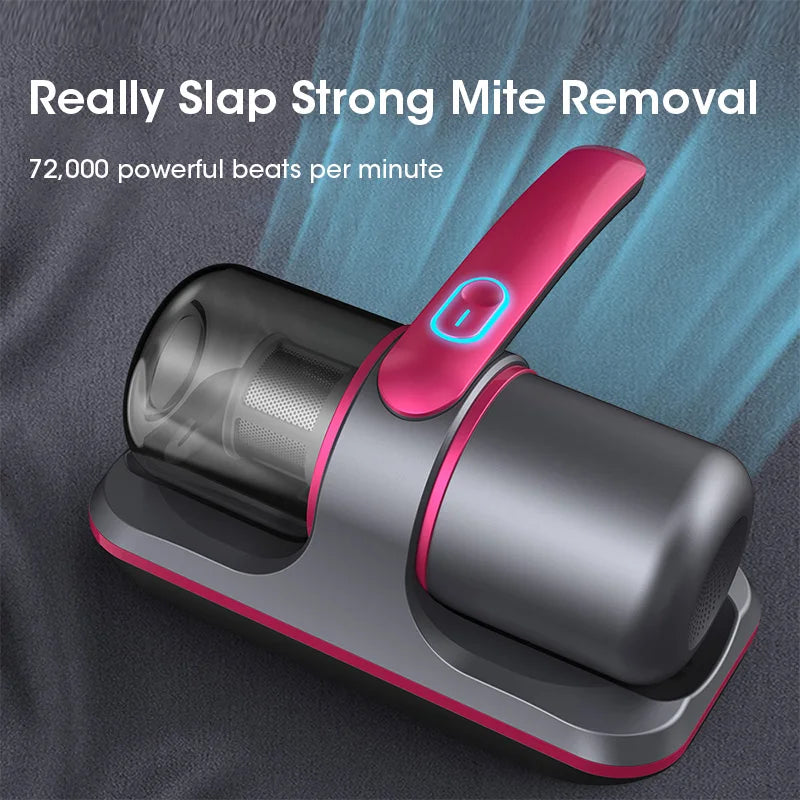 12KPa UV New Mattress Vacuum Mite Remover Dust Wireless Handheld Powerful Suction Vacuum Cleaner for Bed Pillow Clothes Sofa