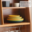 Plastic Plates Set of 12 Pieces,Dinner Plates 3 Size 6.25/7.75/9.25 inch Unbreakable Reusable Dishes for All Purpose and All Age