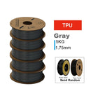 KINGROON 3D Printer Filament PLA PETG TPU ABS 5KG Bundle Black White Gray 1.75mm No bubbles Plastic 5 roll 1kg , Random Spool