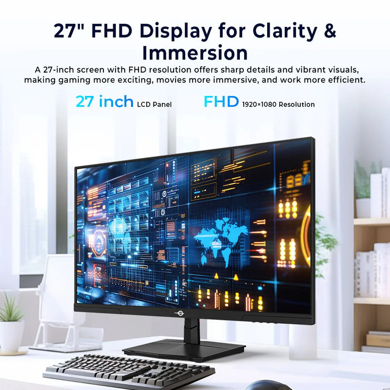 TITAN ARMY P2718C Flat, IPS, FHD 144Hz Refresh Rate, 16:9 Aspect Ratio, Gaming monitors, 27 Inches,350cd/m² (Typ), SRGB,250cd/m²