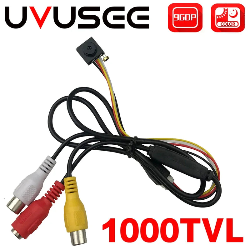 Uvusee CCTV 1/3 CCD 1000TVL 3.6mm audio Microphone HD Mini Security Surveillance Camera