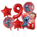 6pcs Disney Lilo & Stitch Party Balloons Stitch 32" Number Balloon set Baby Shower Birthday Party Decorations Kids Toy Gifts