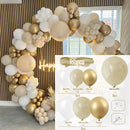 White Sand Gold Balloons Garland Arch Kit Latex Balloon Globos Birthday Party Decoration Wedding Party Kid Baby Shower Supplies