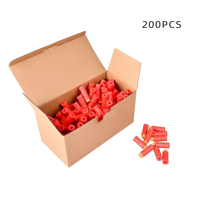 200PCS Worker 3-Ring Bamboo-Shaped Darts For Emitter Soft Bullet Toy Gun Accessories Foam Darts Bullets Kids Outdoor Toys