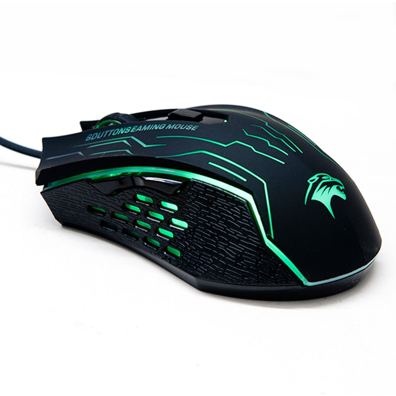 3200DPI Silent Click USB Wired Gaming Mouse Gamer Ergonomics 6Buttons Opitical Computer Mouse For PC Mac Laptop Game LOL Dota 2