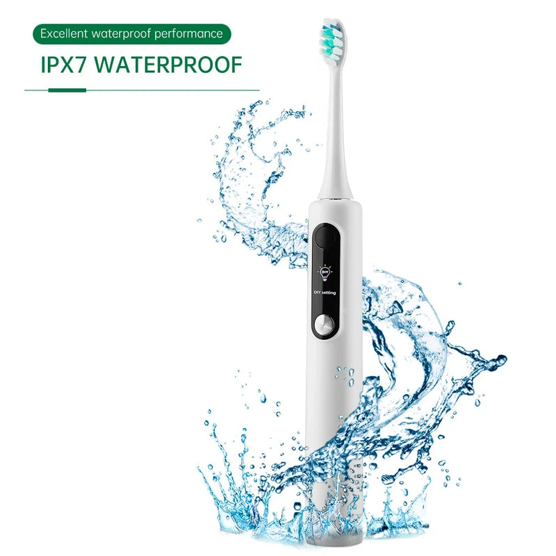 New Xiaomi Mijia LCD Ultrasonic Toothbrush Smart Sonic Electric Toothbrush Set Rechargeable Automatic Oral Care Toothbrush Set