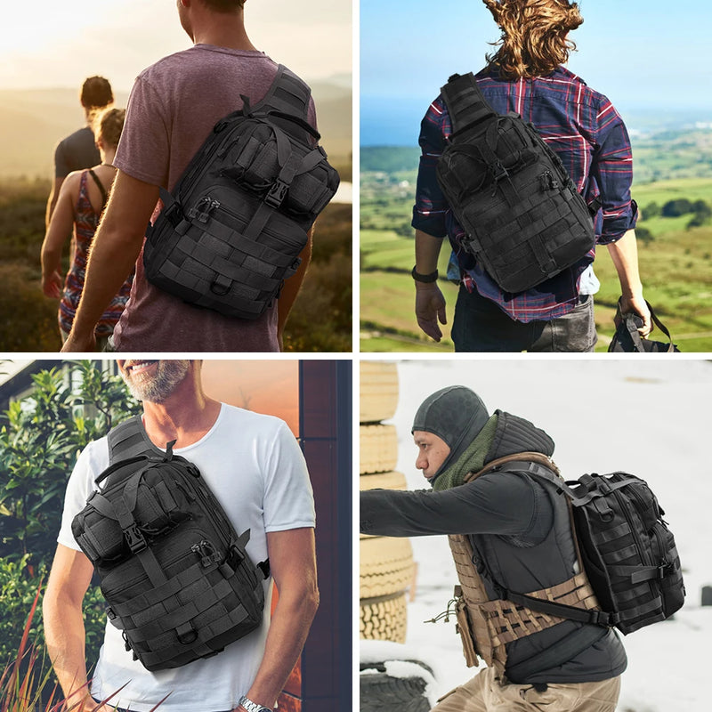 Chest Bag Backpack Outdoor Sport Pack Sling Shoulder Fishing Tackle Storage Pouch for Every Day Carry