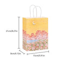 Gift Pakcaging Bag Moon Oil Painting Kraft Paper Bag Wedding Birthday Valentine's Day Favor Gift Packing Pouch Tote Bag Handbag
