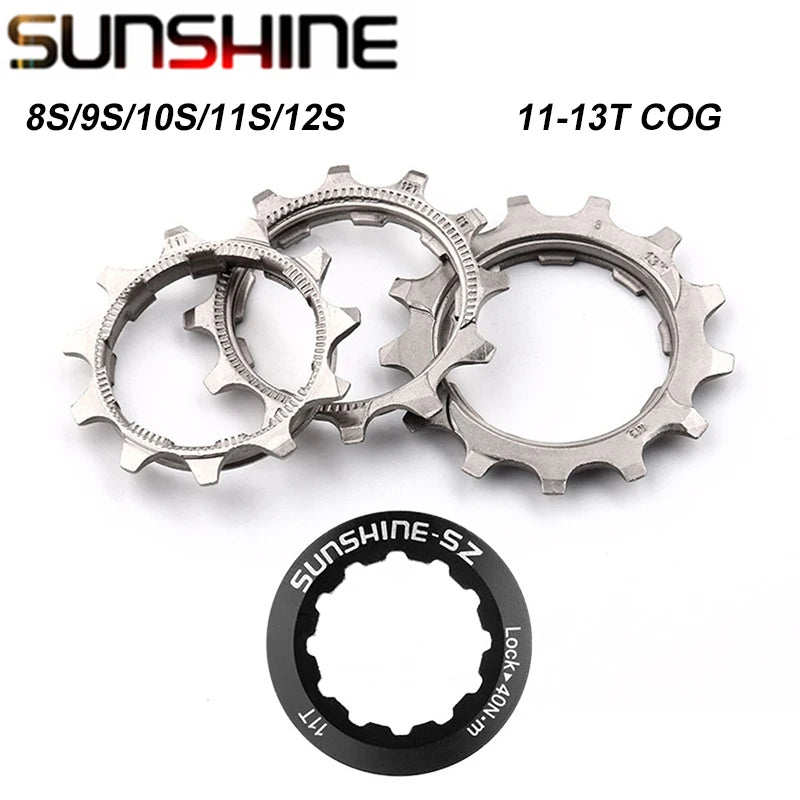 Sunshine 8S/9S/10S/11S/12S Bike Cassette Flywheel Sprocket Cog 11T 12T 13T Bicycle Repair Parts