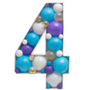 100cm Blank Number Mosaic Balloon Frame DIY 0-9 Filling Box Large Number Foam Board for Birthday Anniversary Party Decoration