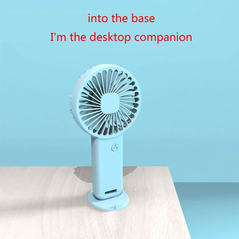 W8KC Small Cooling Fan USB Eyelash Fan 3 Speed Mini Ventilation Fan Low Noise