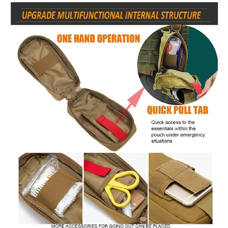 Tactical EMT First Aid Pouch Bag With Tourniquet Scissors Bandage for Emergency IFAK Trauma Combat