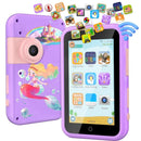 VATOS Kids Smart Phone Toy for Girls Boys Large 4" Touchscreen Cell Phone with Dual Cam Music Puzzle Game Learning Toy