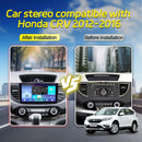 For CRV 2012-2016 5G WiFi 10" Touch Screen Car Stereo with Wireless Carplay Android Auto GPS Navigation Mirror Link BackupCamera