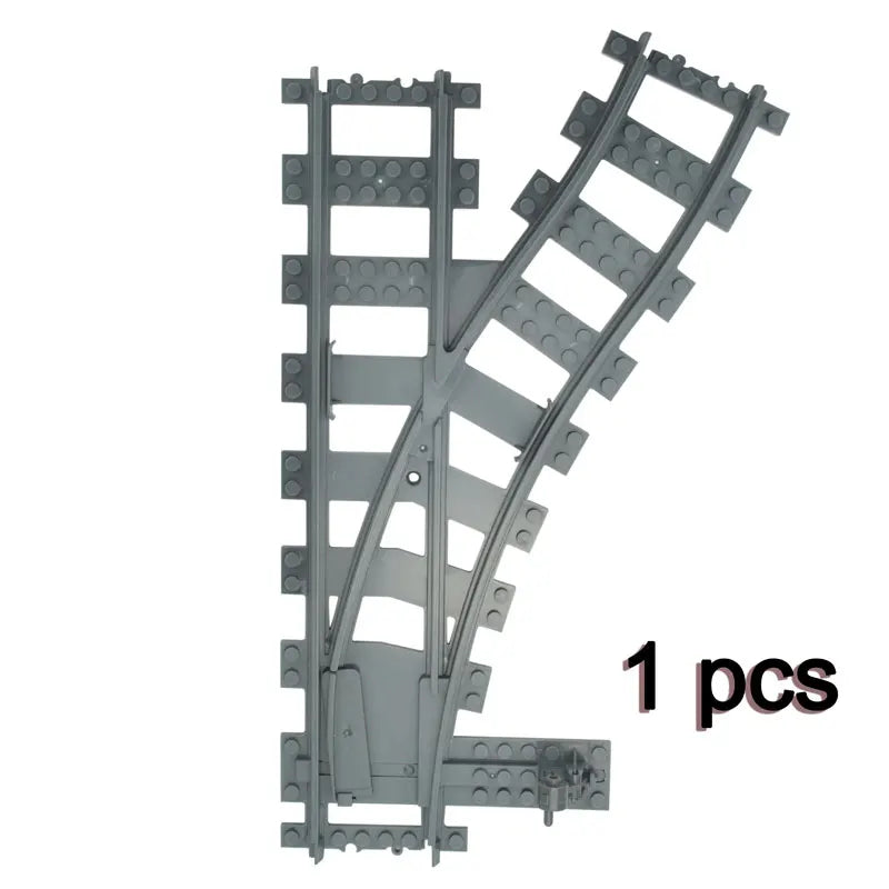 City Trains Train Track Rail Bricks Model  Toy Soft Track& Cruved& Straight for Kids Gift Compatible All Brands Railway Leduo