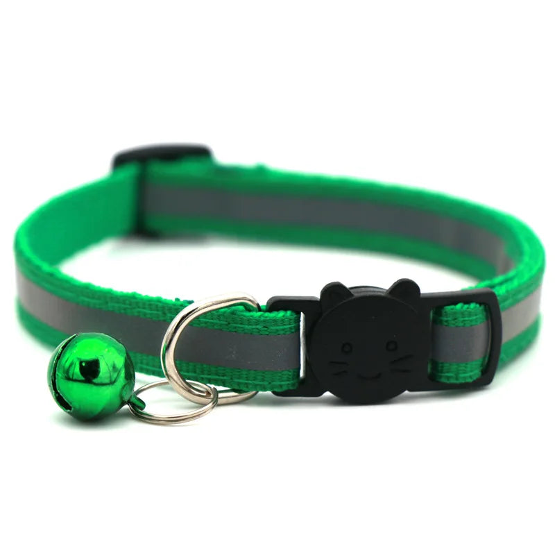 Reflective Nylon Dog Collar Night Safety Flashing Light Up Adjustable Dog Leash Pet Collar for Cats and Small Dogs Pet Supplies