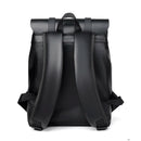 Black Leather Men Backpack Genuine Travel Bag Casual Daypack Fashion School s Large Laptop Soft Skin 14 Backpack