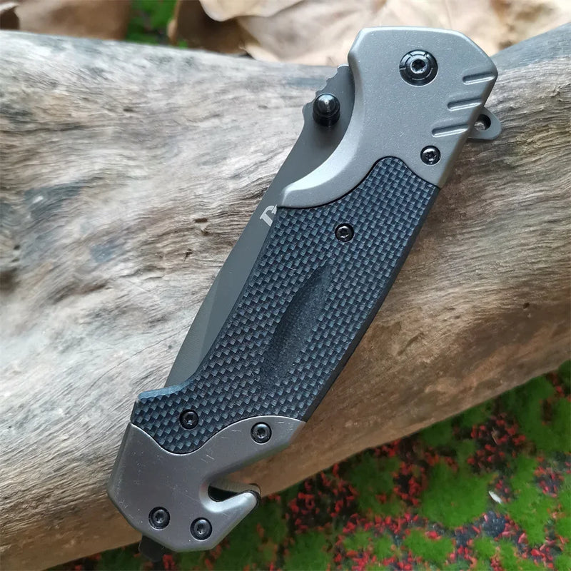 9Cr18MoV Blade Knife with Titanium G10 Handle: High-Hardness Portable Tool for Outdoor Survival & Self-Defense