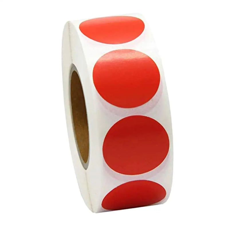 500PCS 1'' Round Labels Stickers Roll for Gifts Wedding Anniversary , Red, 2.5cm