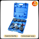 Podofo Turbocharger Tester Turbo System Pressure Leakage Tester Kit 9PCS 1-3/8 ''35mm to 3-1/2'' 90mm With Pressure Gauge 90psi