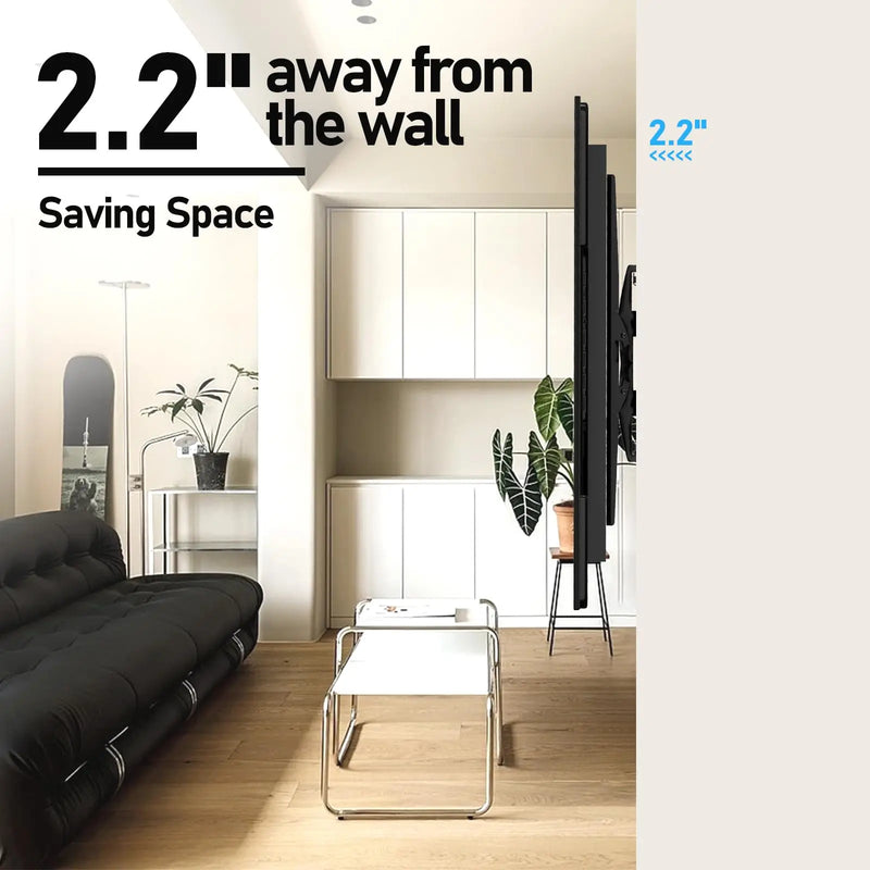 TV Wall Mount, Low Profile for Most 32-70" TV, Fixed Wall Mount Universal TV Brackets Max VESA 400 x 400mm, Weight up to 110lbs