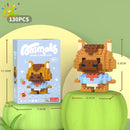 HUIQIBAO Mini Cute Anima Micro Building Blocks 3D Diamond Model LION Bricks DIY City Construction Toys for Children Kids Gift